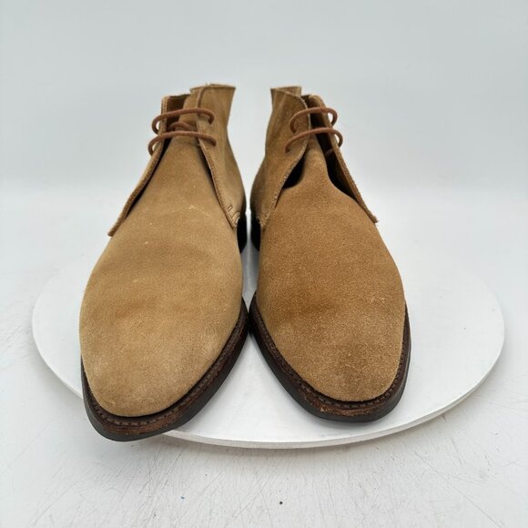Crockett & Jones Hayle Men UK 7.5E US 8.5 Light Brown Suede Ankle Chukka Boot - Picture 3 of 13